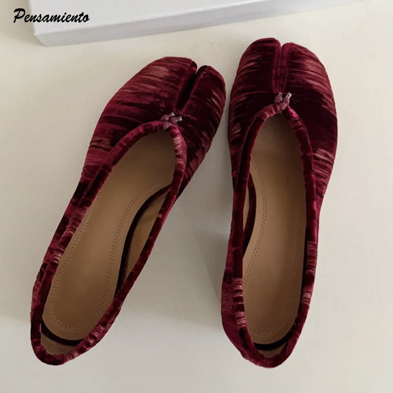 Vintage Fashion Online - Mode geplooide designer flanel split-toe dames