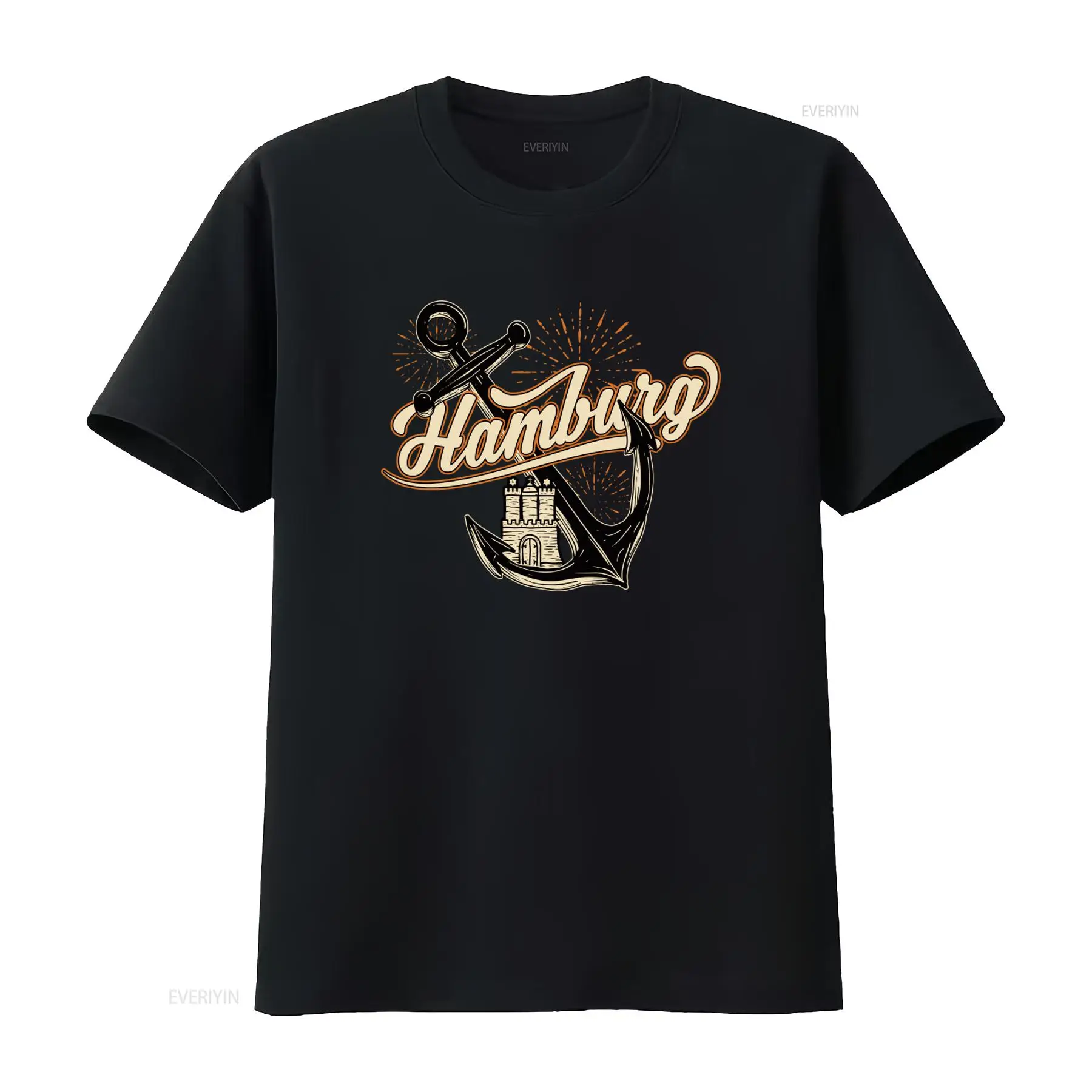 Heren Hamburg Anchor Print T-s - Vintage Fashion Hamburg recensie en prijs