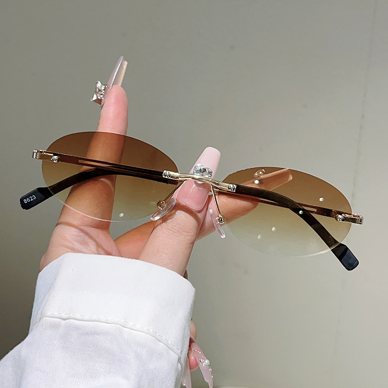 Rimless ovale zonnebrillen voo - Vintage Outdoor Fashion recensie en prijs