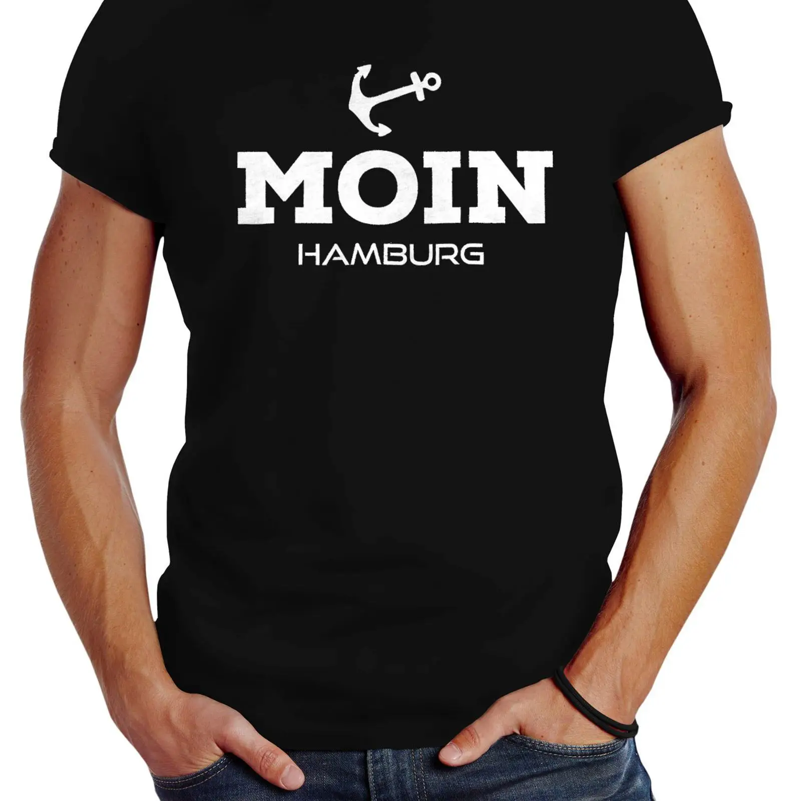 Neverless Heren T-shirt Moin H - Vintage Fashion Hamburg recensie en prijs