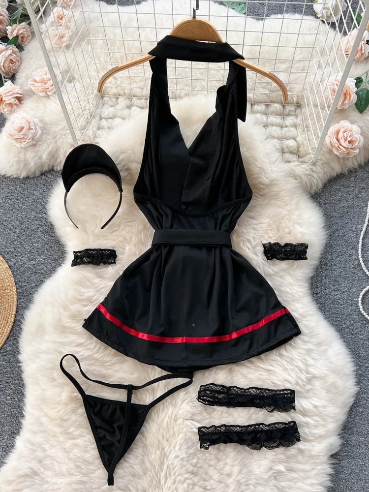 Erotische mode sexy halter lin - Vintage Fashion Dresses recensie en prijs