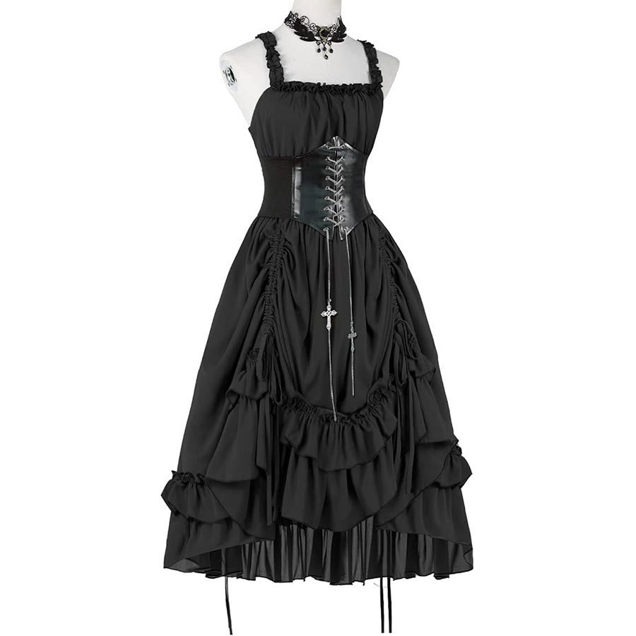 Vrouwen Gothic Jurk Corset Sli - Vintage Fashion Dresses recensie en prijs