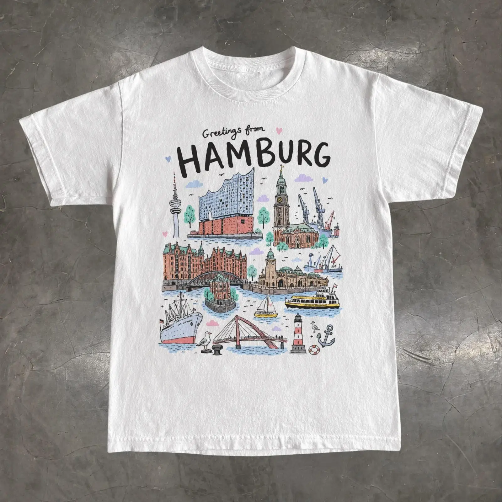 Hamburg Duitsland T-shirt Elbp - Vintage Fashion Hamburg recensie en prijs